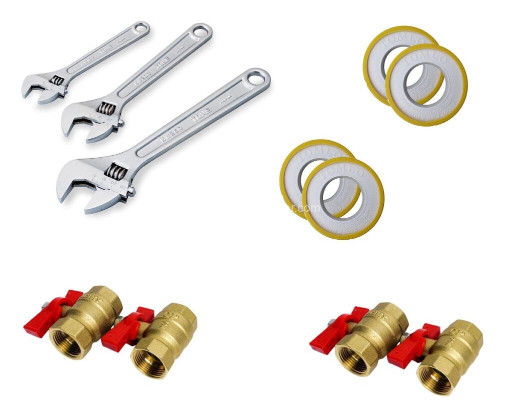 dụng cụ đặt đồng hồ nước