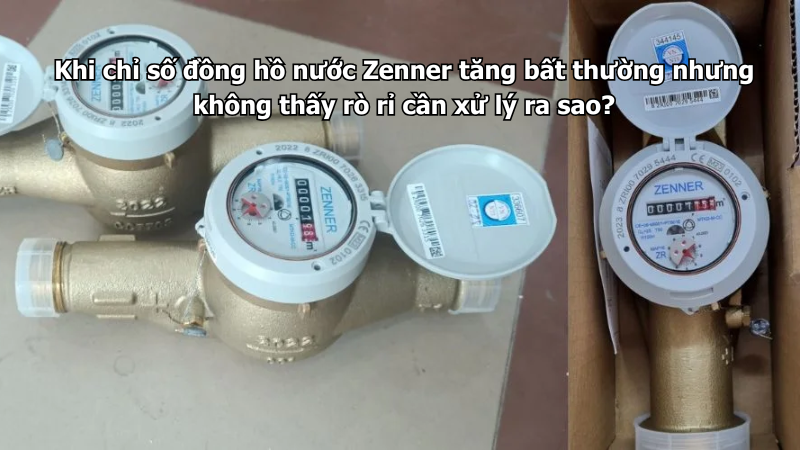 Khi chỉ số đồng hồ nước Zenner tăng bất thường nhưng không thấy rò rỉ cần xử lý ra sao?